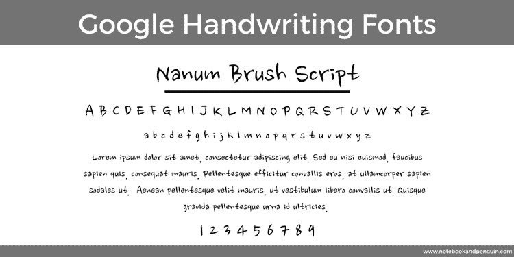 Nanum Brush Script