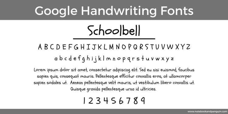 Schoolbell Google Font