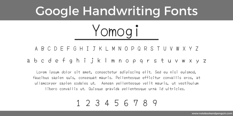 Yomogi Google Font