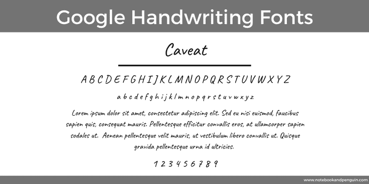 Caveat Google Font