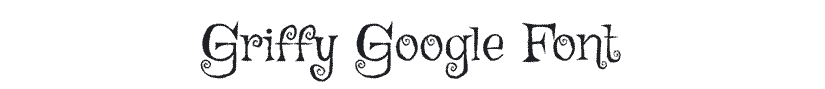 Griffy whimsical Google font example