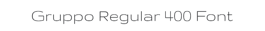Gruppo regular font example