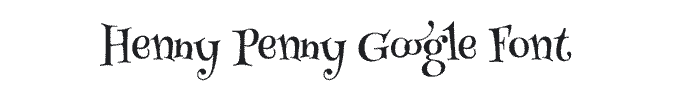 Henny Penny font example