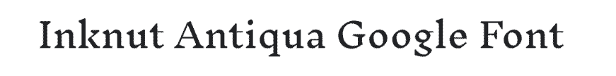 Inknut Antiqua Font Example