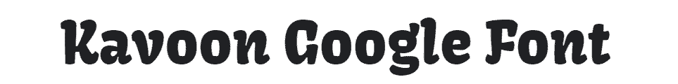 Kavoon 60s font example