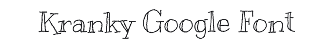 Kranky fun Google font example