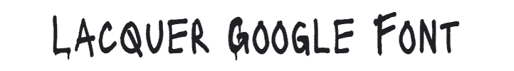 Lacquer Spooky Google Font Example