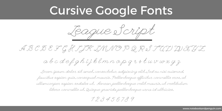 League Script Google Cursive Font
