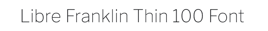 Libre Franklin Thin Font Example