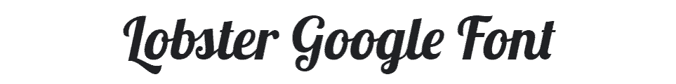 Lobster google retro font example