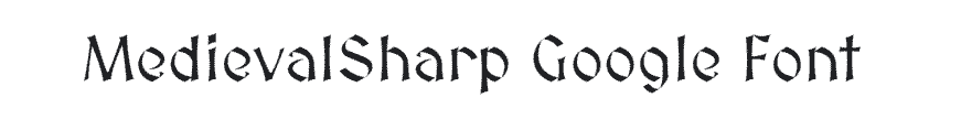 MedievalSharp Gothic Google Font Example