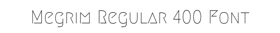 Megrim regular font example