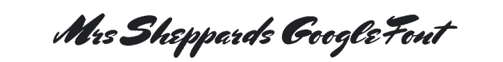 Mrs Sheppards 60s font example