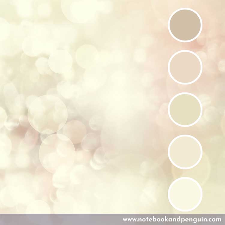 Neutral pastel color palette
