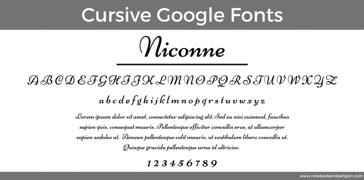 Niconne Google Font