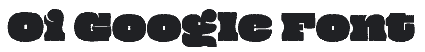 Oi Google retro style font