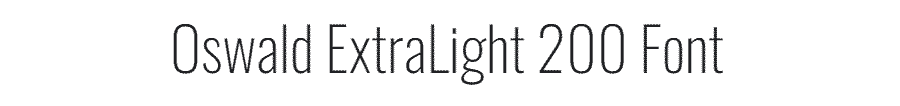 Oswald ExtraLight 200 font example
