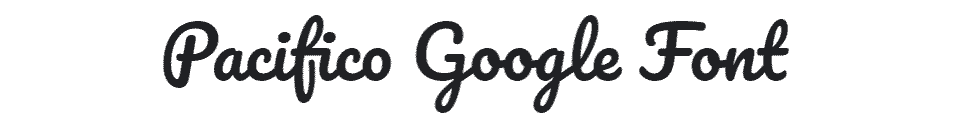 Pacifico google retro font example