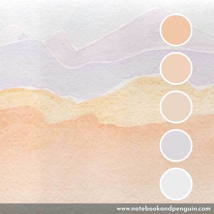 Pastel orange and blue palette