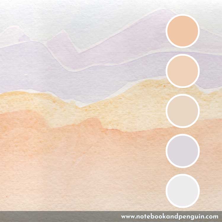 Light orange and blue palette