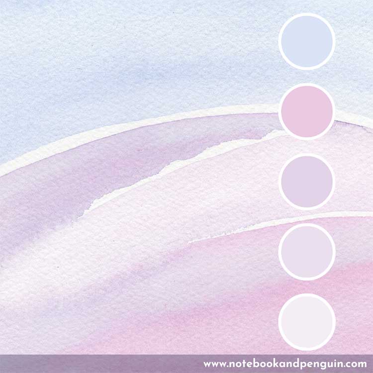 Pale purple and pink color combination