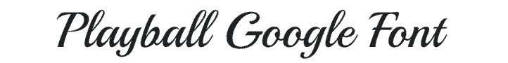 Playball free Google Font