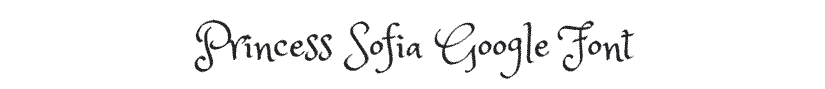 Princess Sofia girly Google font example