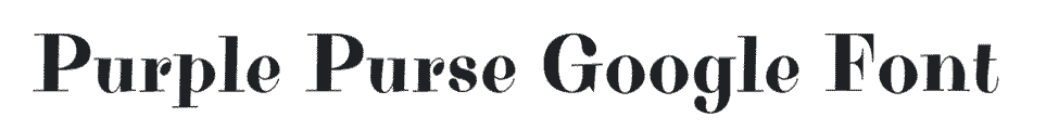 Purple Purse retro Google font example