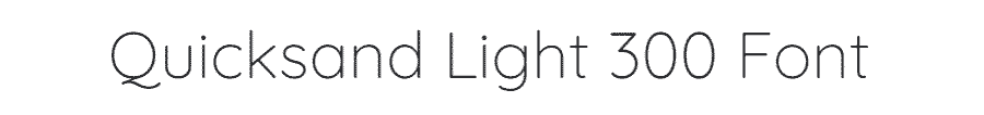 Quicksand Light Font Example