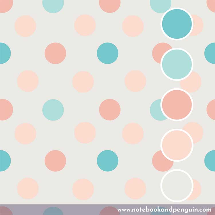 Retro pastel color palette