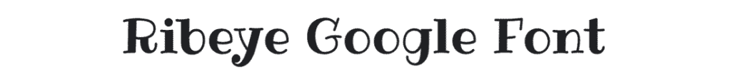 Ribeye kid-friendly Google Font