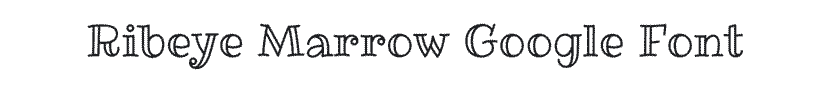 Ribeye outlined text example