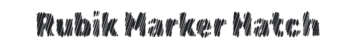 Rubik Marker Hatch Font Example