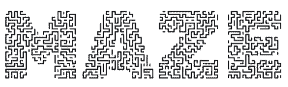 Rubik Maze zoomed in font example