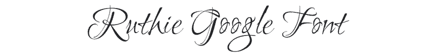 Ruthie Google Font example