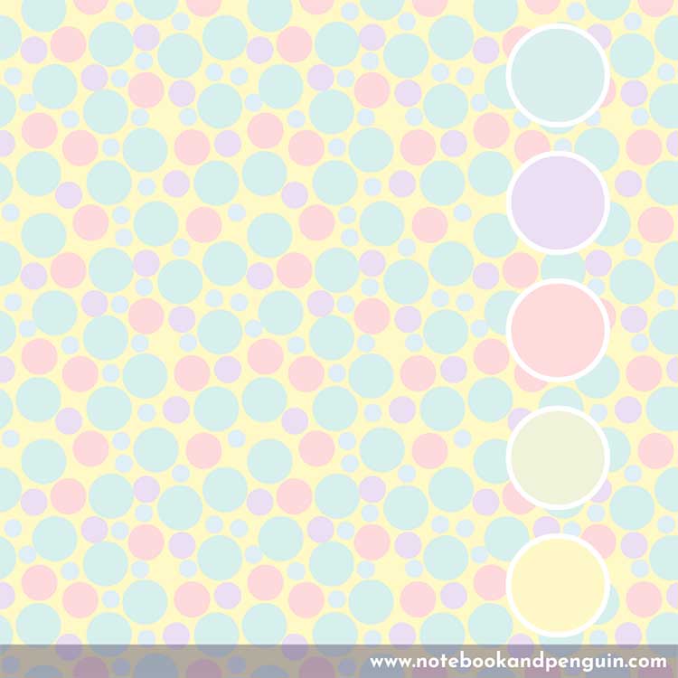 Soft rainbow pastel color palette