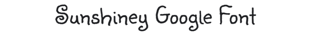 Sunshiney fun Google font example