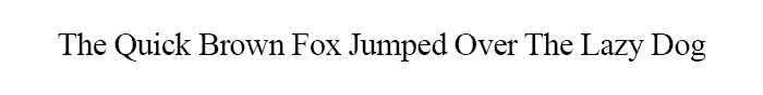 Times New Roman Serif Font Example