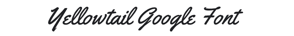 Yellowtail retro font example