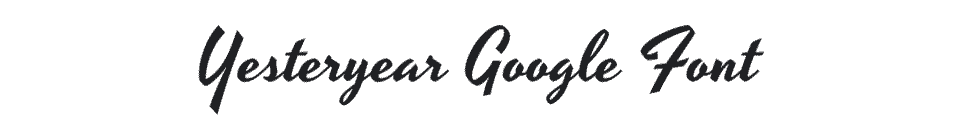 Yesteryear retro font example