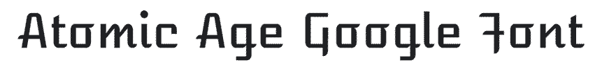Atomic Age Google font for kids