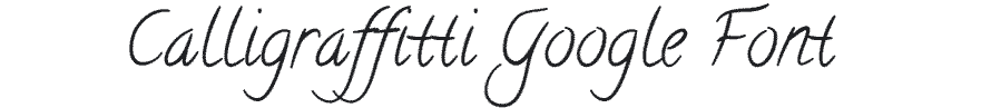 Calligraffiti Google Font Example