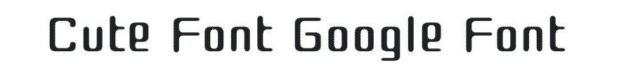 Cute Font Google Font Example