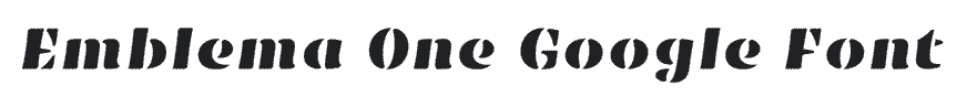 Emblema One Google Font Example