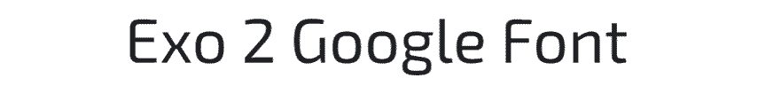Exo 2 Google Font Example