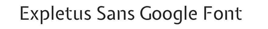 Expletus Sans Google Font Example