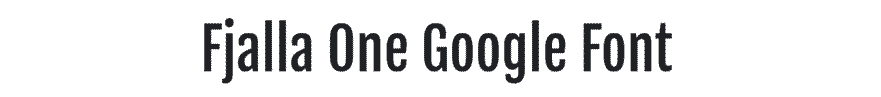 Fjalla One Google Font Example