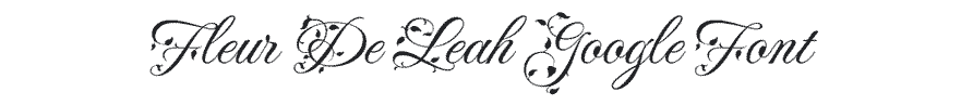 Fleur De Leah Google Font Example