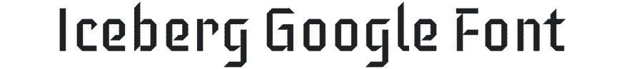 Iceberg Google Font Example