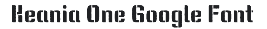 Keania Google Font Example